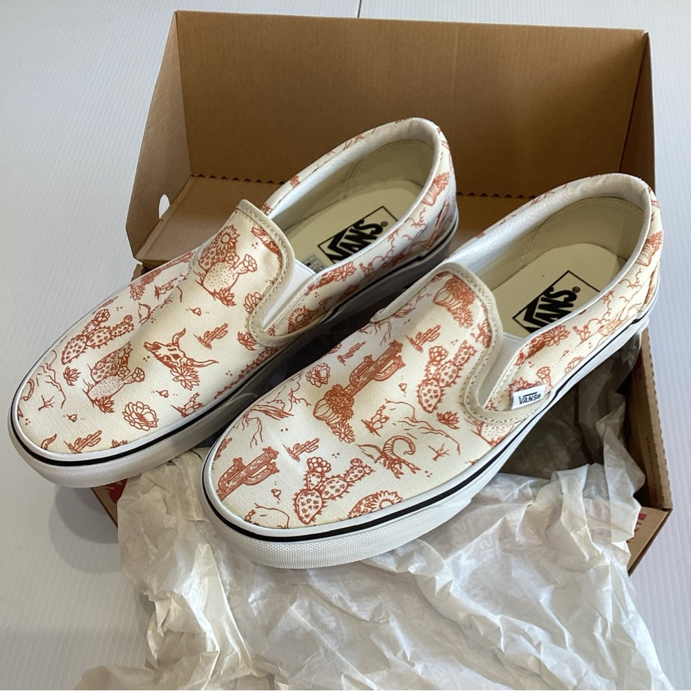 New Vans Classic Slip On Desert Vibes Cream Tan Biege Shoe Men Size 8.5 W10 - Picture 3 of 8